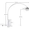 Staande lamp met marmeren voet - Woonkamerlamp - Bow image 7