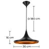 Plafondlamp - Hanglamp - Industrieel ontwerp - Uitgebreid image 7
