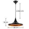 Plafondlamp - Hanglamp - Industrieel ontwerp - Uitgebreid image 7