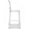 Barkruk met Rugleuning - Transparant Ontwerp - 75cm - Victoria Queen image 7