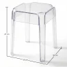 Kruk Laag Transparant - 47cm - Victoria Queen image 7