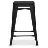Barkruk industrieel ontwerp - mat staal - 60cm - Stylix image 7