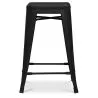 Barkruk industrieel ontwerp - mat staal - 60cm - Stylix image 7