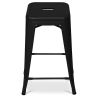 Barkruk industrieel ontwerp - mat staal - 60cm - Stylix image 7