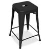 Barkruk industrieel ontwerp - mat staal - 60cm - Stylix image 7