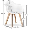 Eetkamerstoel met armleuningen - Scandinavische stijl - Dominic image 7
