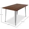 Rechthoekige eettafel - Industrieel - Industrieel ontwerp - Hout - Tawny image 7