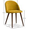 Eetkamerstoel - kruk Bekleed - Scandinavische Stijl - Evelyne image 7