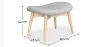 Met linnen beklede poef - Scandinavisch design - Hout - Kontor image 7