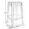 Transparante Design Kruk - 65cm - Victoria Queen image 7