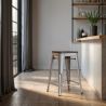 Barkruk - Industrieel Ontwerp - Hout & Staal - 60cm - Stylix image 7
