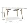 Rechthoekige eettafel - Scandinavisch ontwerp - Hout - Deswick image 7