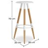 Houten barkruk - Scandinavisch ontwerp - Matu image 7