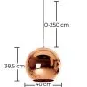 Plafondlamp - Hanglamp Design Bola - 40 cm - Range image 7