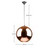 Plafondlamp - Hanglamp Metaal Bal - 25 cm - Range image 7