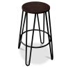 Ronde Kruk - Industrieel Ontwerp - Hout & Metaal - 74cm - Haarspeld image 7