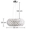 Plafondlamp - Hanglamp Kristallen Ballen - 50cm - Savoni image 7