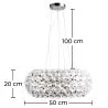 Plafondlamp - Hanglamp Kristallen Ballen - 50cm - Savoni image 7