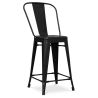 Barkruk met rugleuning - Industrieel ontwerp - 60cm - Stylix image 7