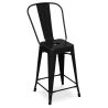 Barkruk met rugleuning - Industrieel ontwerp - 60cm - Stylix image 7