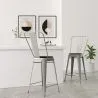 Barkruk met rugleuning - Industrieel ontwerp - 60cm - Stylix image 7