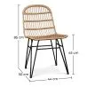 Rotan eetkamerstoel - Boho stijl - Many image 7