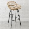 Rotan barkruk met armleuningen - Boho Bali Stijl - 75cm - Velen image 7