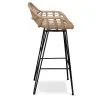Rotan barkruk met armleuningen - Boho Bali Stijl - 75cm - Velen image 7