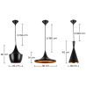 Set van 3 plafondlampen - Hanglamp - Industrieel ontwerp - Uitgebreid image 7