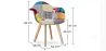 Eetkamerstoel met armleuningen - Bekleed met patchwork - Pixi image 7