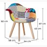 Eetkamerstoel met armleuningen - Bekleed met patchwork - Pixi image 7