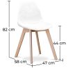 Met stof beklede eetkamerstoel - Scandinavische stijl - Denisse image 7