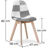 Eetkamerstoel - bekleed met patchwork - zwart-wit - Denisse image 7