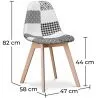 Eetkamerstoel - bekleed met patchwork - zwart-wit - Denisse image 7