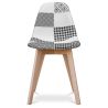 Eetkamerstoel - bekleed met patchwork - zwart-wit - Denisse image 7