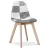 Eetkamerstoel - bekleed met patchwork - zwart-wit - Denisse image 7