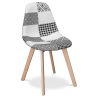 Eetkamerstoel - bekleed met patchwork - zwart-wit - Denisse image 7