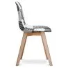 Eetkamerstoel - bekleed met patchwork - zwart-wit - Denisse image 7