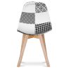 Eetkamerstoel - bekleed met patchwork - zwart-wit - Denisse image 7