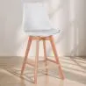 Kruk in Scandinavische stijl - Houten poten - Denisse image 7