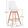 Kruk in Scandinavische stijl - Houten poten - Denisse image 7