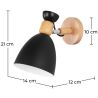 Wandlamp - Scandinavische Stijl - Metaal en Hout - Jorson image 7