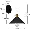 Wandlamp - Vintage Design - Curie image 7