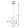 Kristallen bol plafondlamp - Gouden hanglamp - Anette image 7