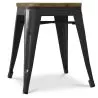 Industriële Design Kruk - Hout & Staal - 45 cm - Stylix image 7