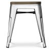 Industriële Design Kruk - Hout & Staal - 45 cm - Stylix image 7