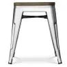 Industriële Design Kruk - Hout & Staal - 45 cm - Stylix image 7