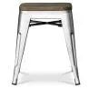Industriële Design Kruk - Hout & Staal - 45 cm - Stylix image 7