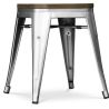 Industriële Design Kruk - Hout & Staal - 45 cm - Stylix image 7
