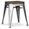 Industriële Design Kruk - Hout & Staal - 45 cm - Stylix image 7